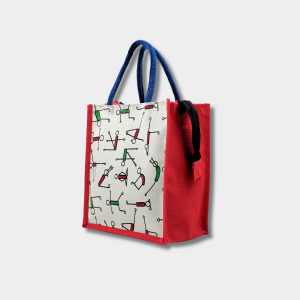 Jute Tiffin Bag-Red