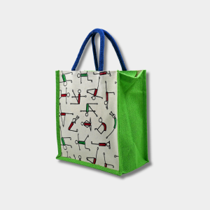 Jute Tiffin Bag-Green