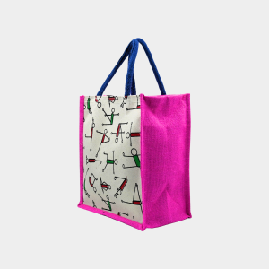 Jute Tiffin Bag-Pink