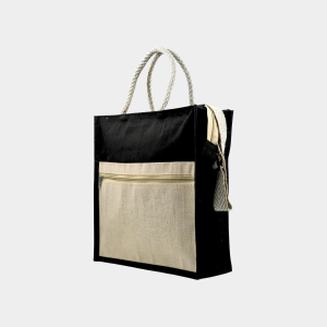 Jute Office Bag-Black