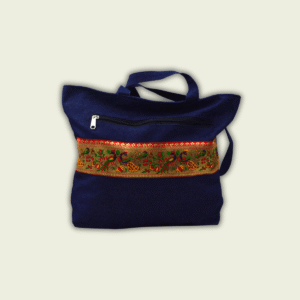 Jeans Women's Bag With Zari Lace